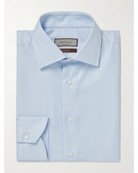 Canali - Slim-fit Cutaway-collar Impeccabile Cotton-twill Shirt - Lyst