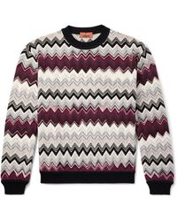 Missoni - Space-Dyed Jacquard-Knit Wool And Cotton-Blend Sweater - Lyst