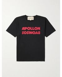Valentino Garavani - Printed Cotton-jersey T-shirt - Lyst