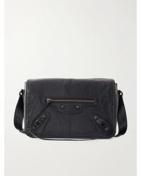 Balenciaga - Le City Flap Small Arena Textured-Leather Messenger Bag - Lyst