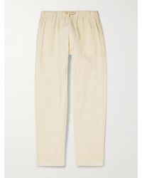 Hartford - Joggy Straight-Leg Linen Drawstring Trousers - Lyst