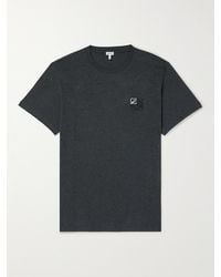 Loewe - Slim-fit Logo-embroidered Cotton-jersey T-shirt - Lyst