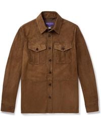 Ralph Lauren Purple Label - Barron Suede Shirt Jacket - Lyst