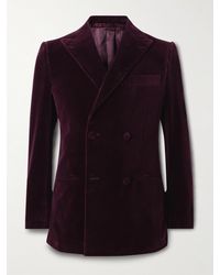 Kingsman - Double-breasted Cotton-velvet Tuxedo Jacket - Lyst