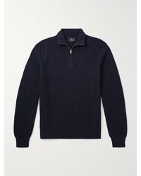 Brioni - Cashmere And Wool-Blend Half-Zip Sweater - Lyst