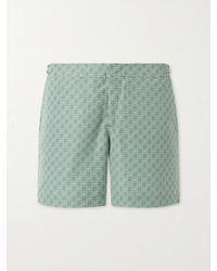 Orlebar Brown - Bulldog Portico Straight-Leg Mid-Length Printed Swim Shorts - Lyst