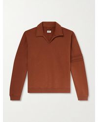 Bode - Crew Polo Cotton-Jersey Sweatshirt - Lyst