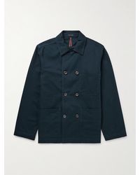 Drake's - Double-Breasted Cotton-Twill Chore Jacket - Lyst