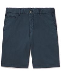 Altea - Milano Straight-leg Lyocell And Cotton-blend Bermuda Shorts - Lyst