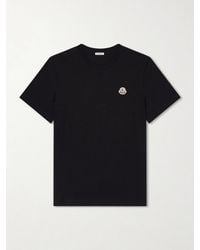 Moncler - Pack Of Three Logo-Appliquéd Cotton-Jersey T-Shirt - Lyst