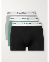 Calvin Klein - Modern Three-pack Stretch-cotton Trunks - Lyst