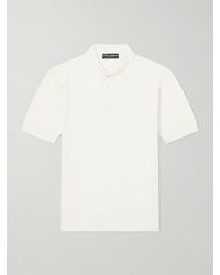 Dolce & Gabbana - Logo-Embroidered Knitted Silk Polo Shirt - Lyst