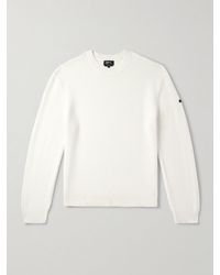 A.P.C. - Thomas Logo-Appliquéd Honeycomb-Knit Virgin Wool Sweater - Lyst