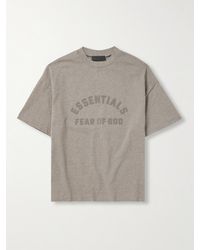 Fear Of God - Oversized Logo-appliquéd Cotton-jersey T-shirt - Lyst