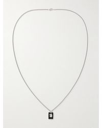 Miansai - Wolf Sterling Silver Onyx Pendant Necklace - Lyst