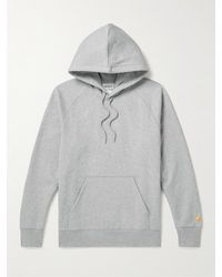 Carhartt - Chase Logo-embroidered Cotton-blend Jersey Hoodie - Lyst