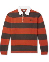Bode - Logo-Embroidered Striped Wool Polo Shirt - Lyst