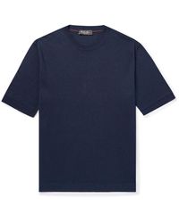 Loro Piana - Silk And Linen-blend T-shirt - Lyst