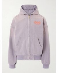 Willy Chavarria - Juggernaut Logo-embroidered Denim Zip-up Hoodie - Lyst