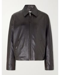 Loewe - Full-Grained Leather Jacket - Lyst