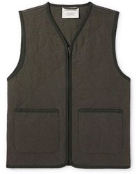 A Kind Of Guise - Bogdan Quilted Padded Stone-washed Linen Gilet - Lyst