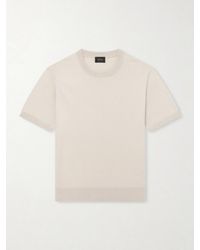 Brioni - Knitted Cotton T-Shirt - Lyst