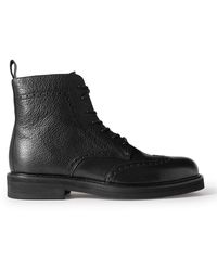 MR P. - Jacques Full-grain Leather Brogue Boots - Lyst