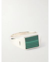 Mikia - Rectangle Sterling Malachite Ring - Lyst