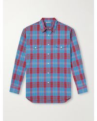AURALEE - Checked Cotton And Silk-Blend Shirt - Lyst