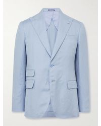 Ralph Lauren - Slim-fit Silk And Linen-blend Suit Jacket - Lyst