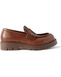 Bottega Veneta - Haddock Leather Loafers - Lyst