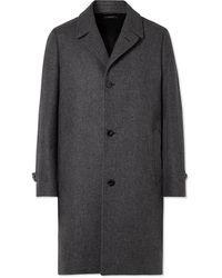 Tom Ford - Checked Virgin Wool And Cashmere-blend Coat - Lyst