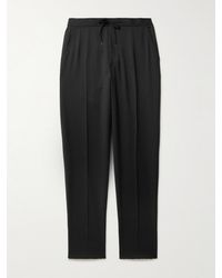 MR P. - Tapered Wool Drawstring Trousers - Lyst