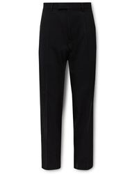 ZEGNA - Straight-Leg Pleated Cotton And Wool-Blend Twill Trousers - Lyst