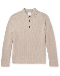 Allude - Ribbed Virgin Wool And Cashmere-Blend Polo Sweater - Lyst