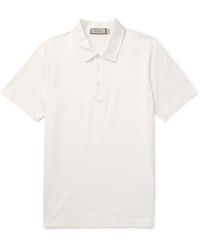 Canali - Cotton-jersey Polo Shirt - Lyst