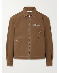 CHERRY LA - Logo-Embroidered Paint-Splattered Shell Jacket - Lyst