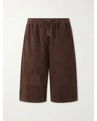Loewe - Paula's Ibiza Suede Casual Shorts - Lyst
