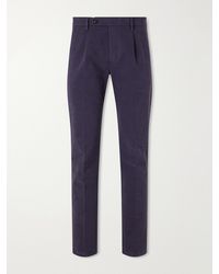Massimo Alba - Ionio2 Straight-leg Cotton-blend Trousers - Lyst
