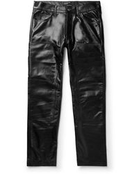 Enfants Riches Deprimes Straight-leg Leather Pants - Black