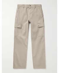 Burberry - Straight-Leg Garment-Dyed Cotton-Twill Cargo Trousers - Lyst