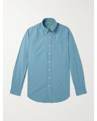 Sid Mashburn - Button-Down Collar Checked Cotton-Poplin Shirt - Lyst