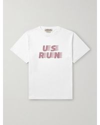 Remi Relief - Us Run Printed Cotton-jersey T-shirt - Lyst
