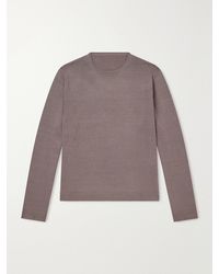STÒFFA - Wool And Silk-Blend T-Shirt - Lyst