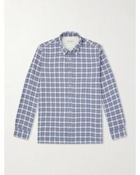 Officine Generale - Arsene Checked Cotton-Blend Shirt - Lyst