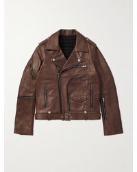 Rick Owens - Bauhaus Stooges schmal geschnittene Bikerjacke aus Leder - Lyst