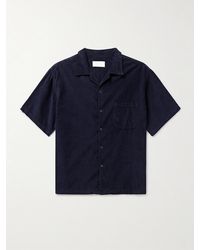 Les Tien - Camp-Collar Cotton-Corduroy Shirt - Lyst