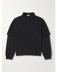 Agolde - Curren Layered Cotton-Piqué Polo Shirt - Lyst