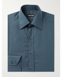 Tom Ford - Hemd aus Popeline aus einer Lyocell-Mischung mit Cutaway-Kragen - Lyst