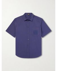 Loewe - Paula's Ibiza Logo-Embroidered Cotton-Blend Shirt - Lyst